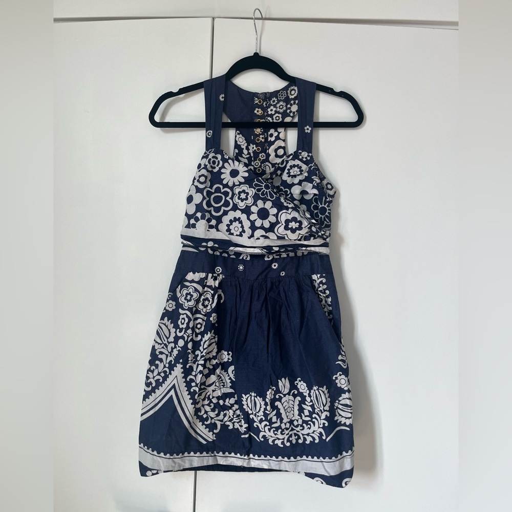 Farm Rio - Cute Blue and White Dress